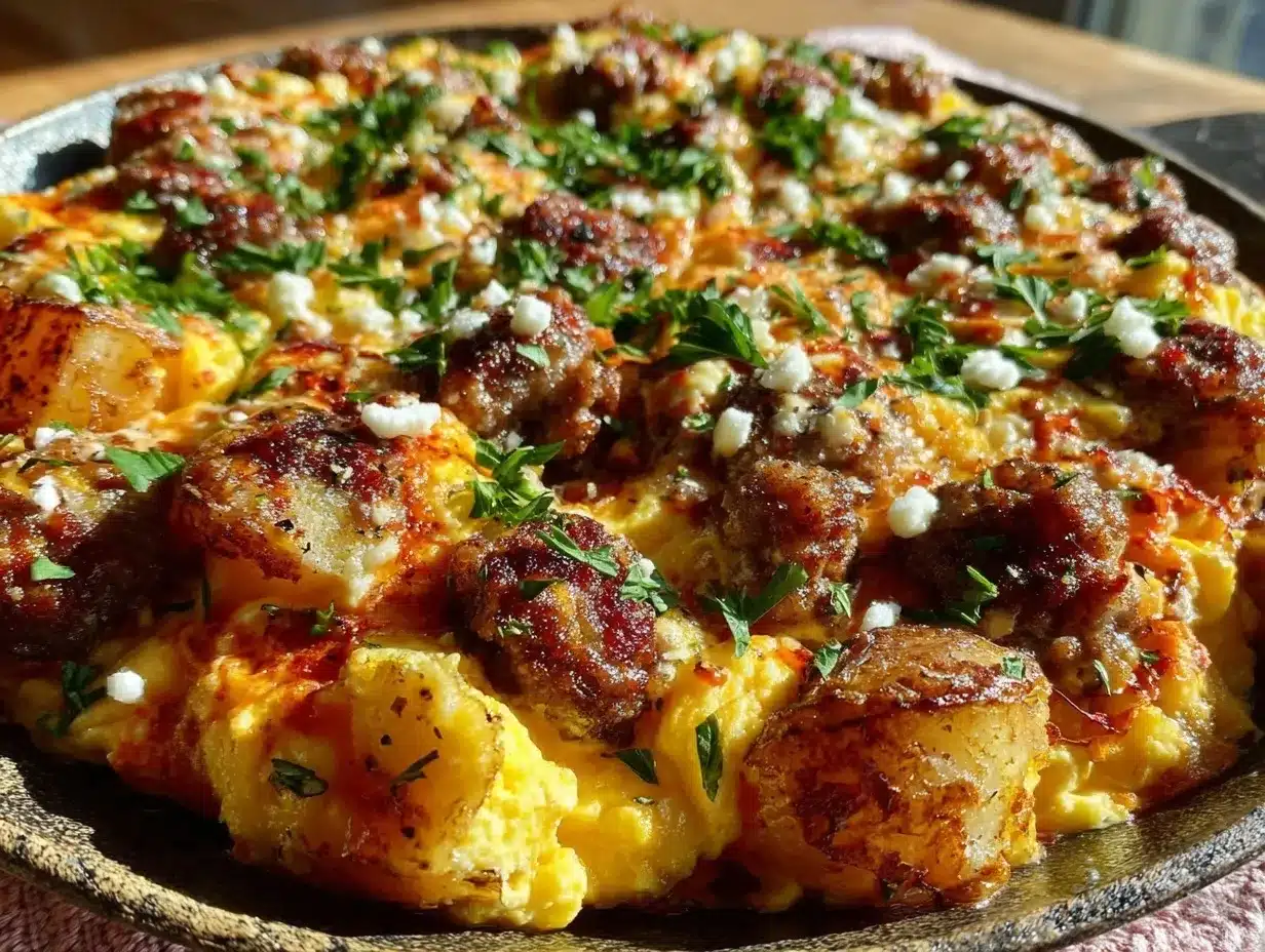 crispy Blackstone breakfast scramble preparation steps