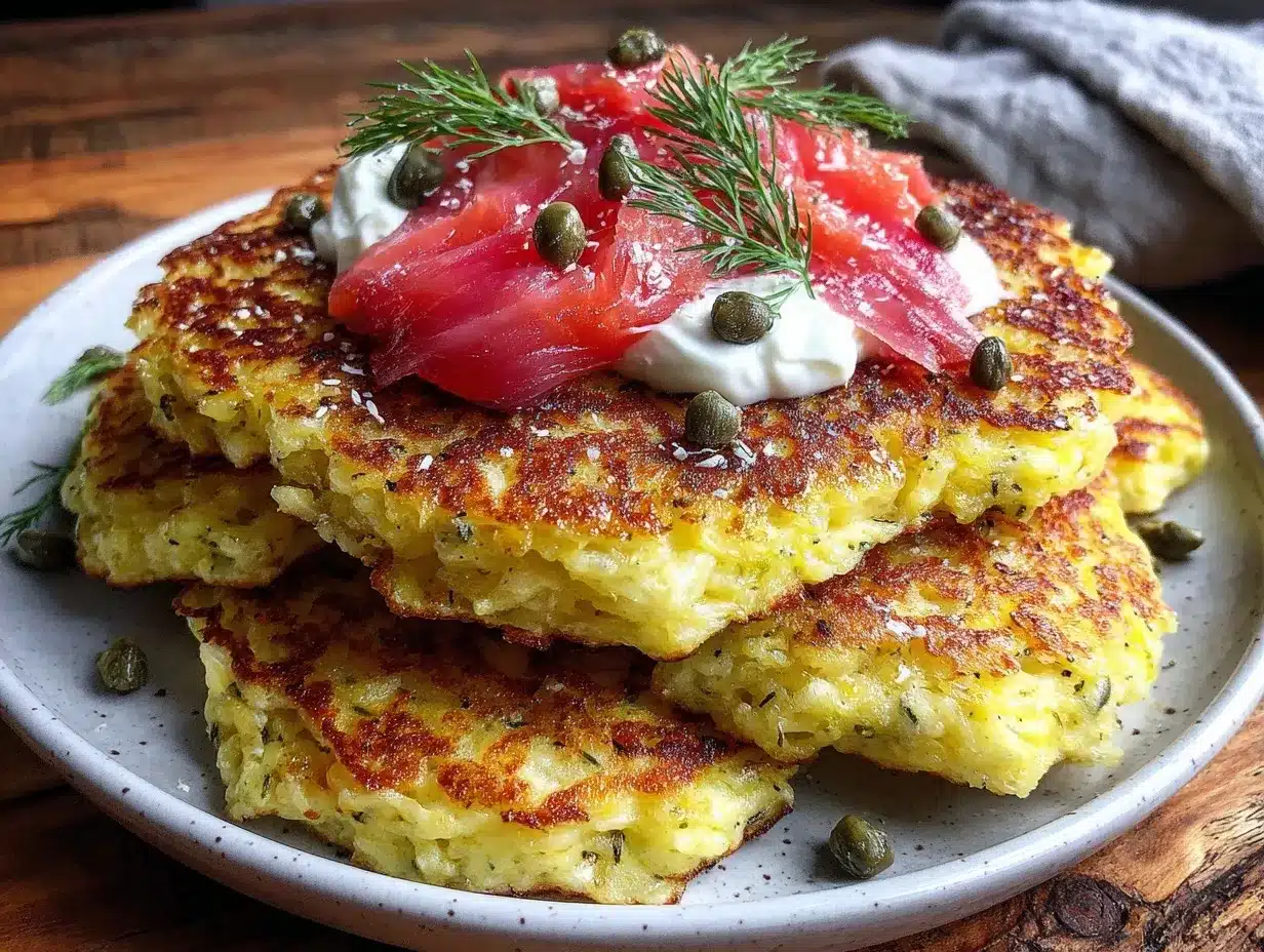 crispy boxty with smoked salmon and crème fraîche preparation steps