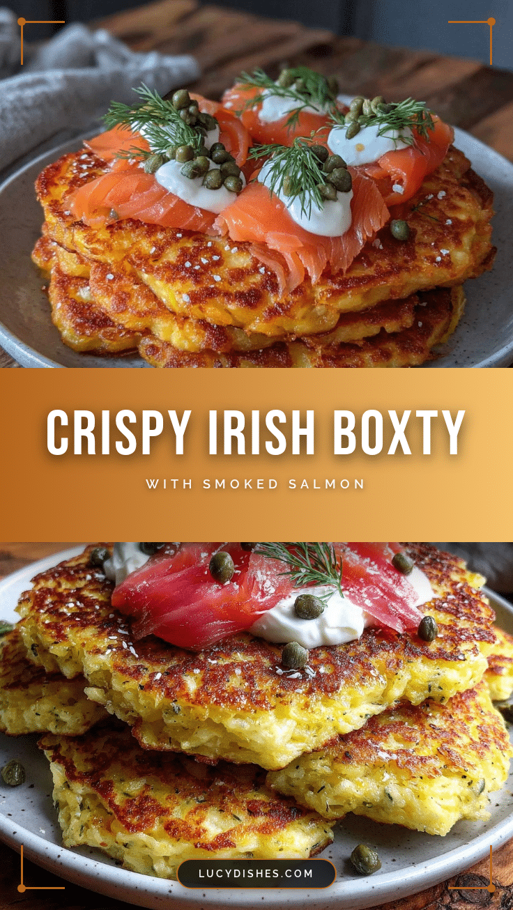crispy boxty with smoked salmon and crème fraîche recipe