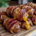 crispy cheesy bacon wrapped smokies - featured image