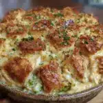 crispy chicken broccoli rice casserole - featured image