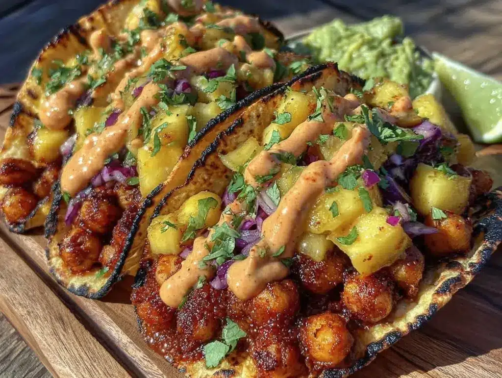 crispy chickpea tacos - featured image