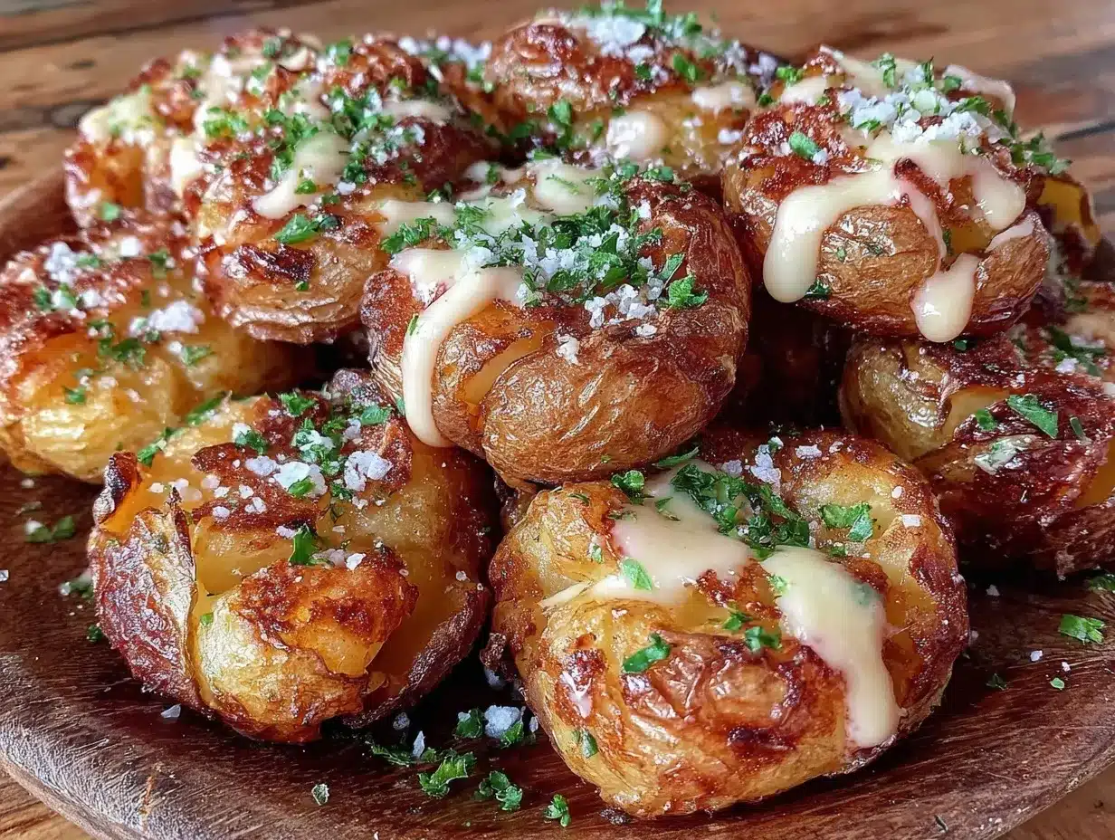 crispy garlic smashed baby potatoes preparation steps