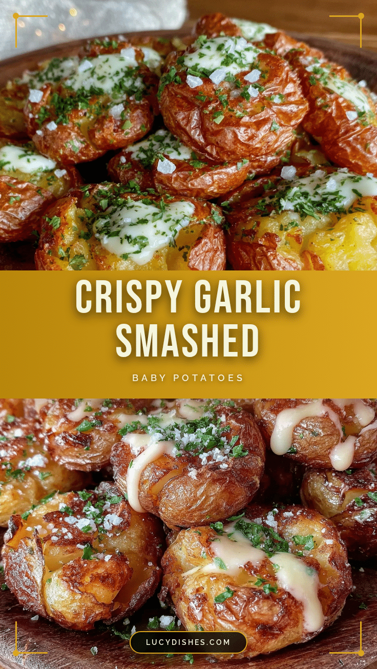 crispy garlic smashed baby potatoes recipe