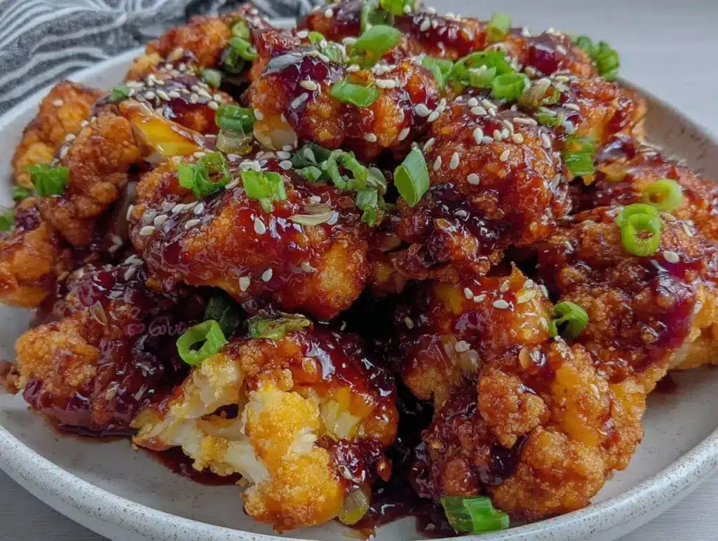 crispy general tsos cauliflower - featured image