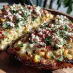crispy grilled elote flatbread - featured image