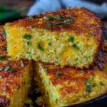 crispy grilled jalapeño cheddar cornbread - featured image