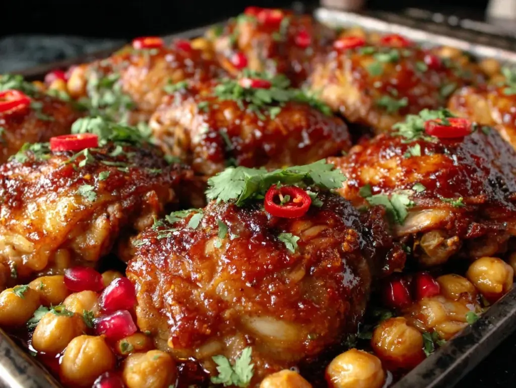 crispy harissa chicken thighs - featured image