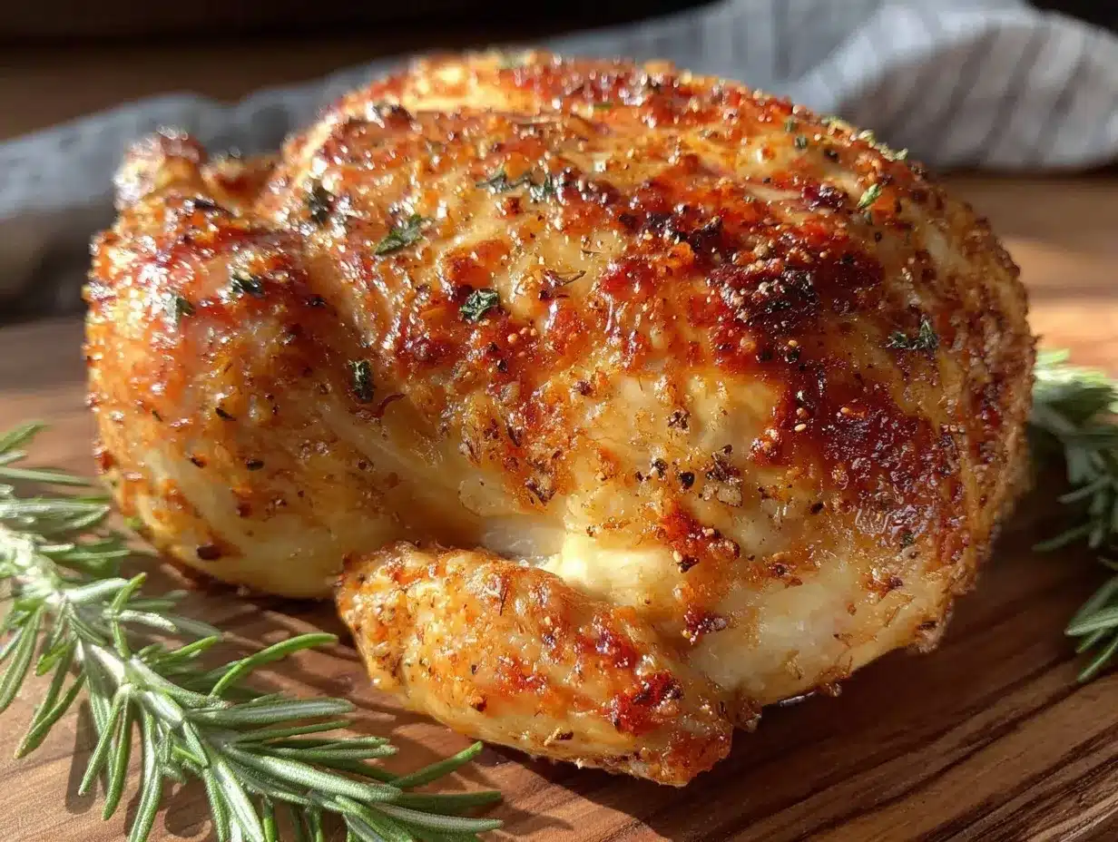 crispy Instant Pot whole rotisserie chicken preparation steps