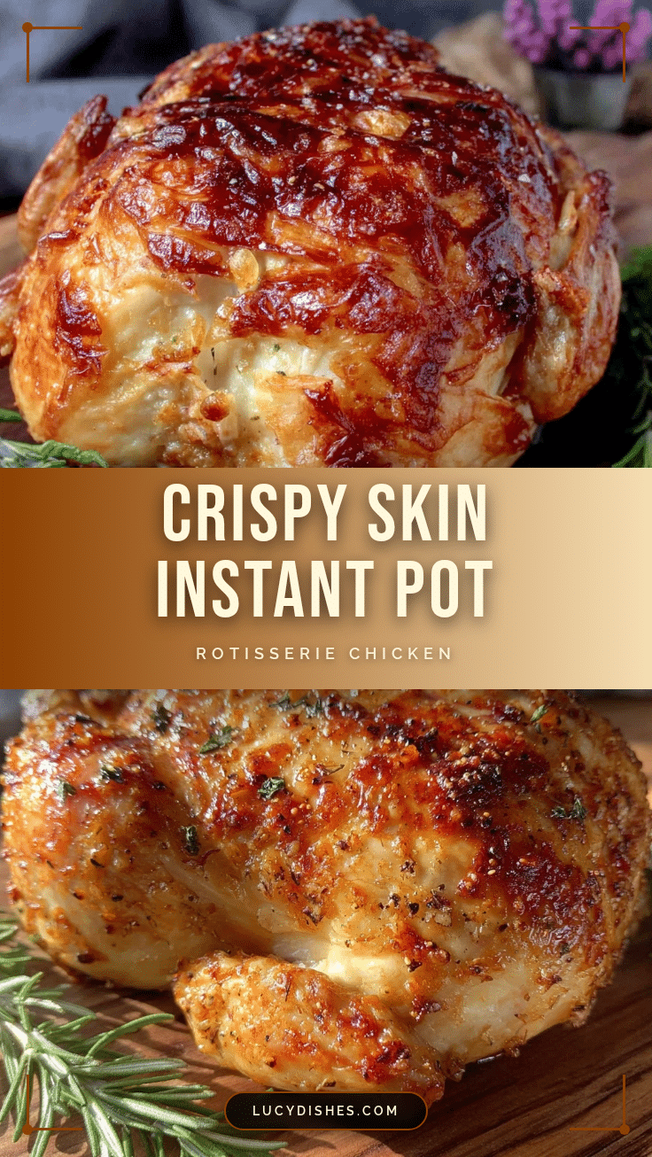crispy Instant Pot whole rotisserie chicken recipe