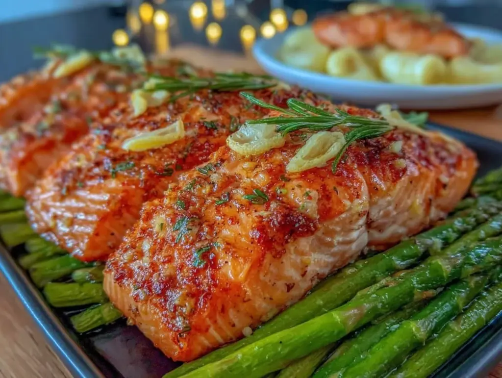 crispy lemon herb salmon - featured image