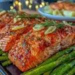 crispy lemon herb salmon - featured image