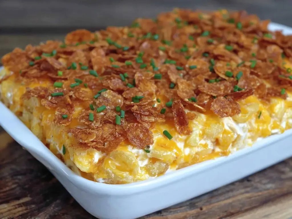 crispy loaded funeral potatoes - featured image