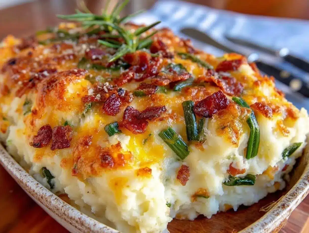 crispy loaded mashed potato casserole preparation steps
