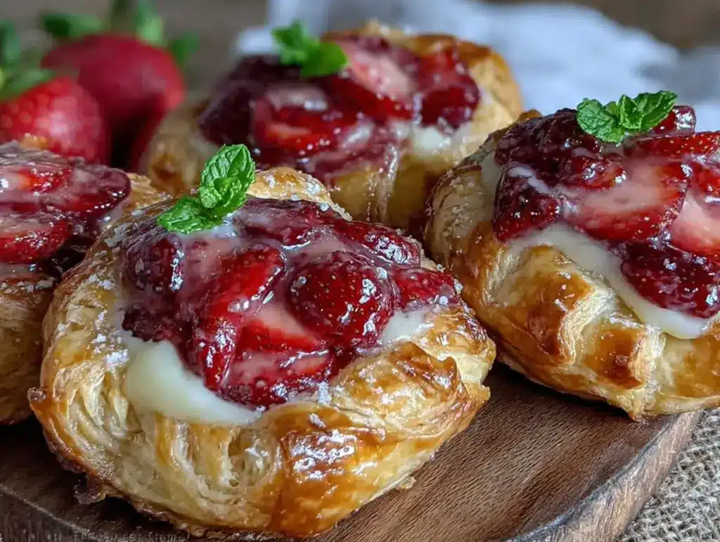 crispy mini strawberry galettes - featured image