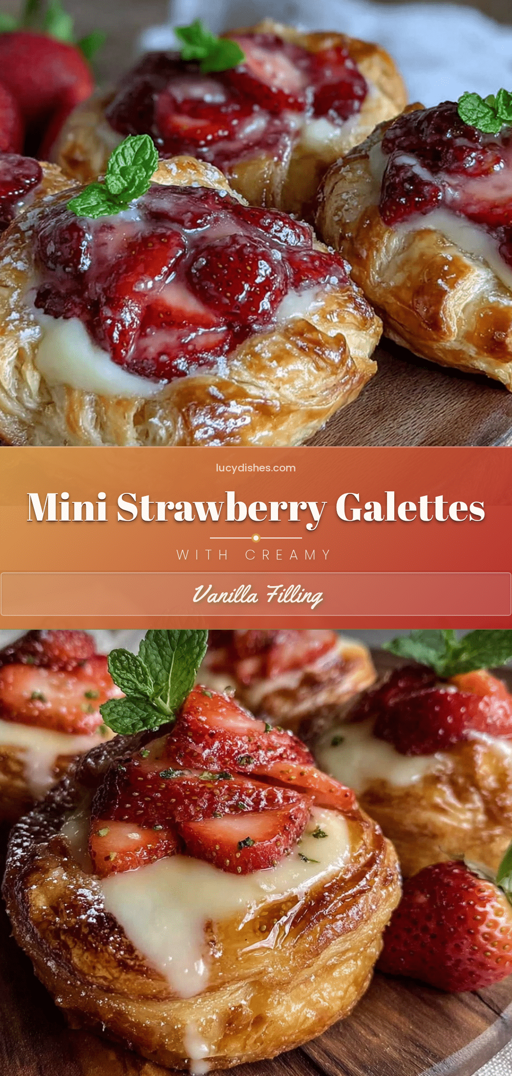 crispy mini strawberry galettes recipe