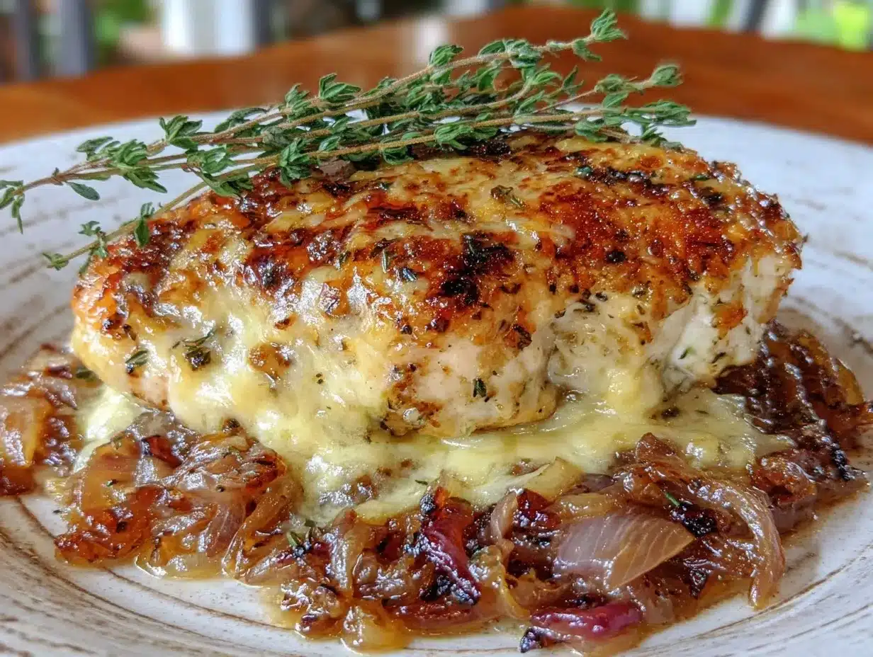 Crispy One-Pot French Onion Chicken preparation steps