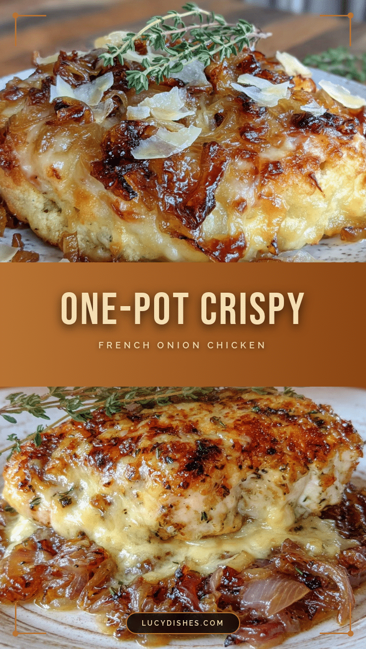 Crispy One-Pot French Onion Chicken recipe