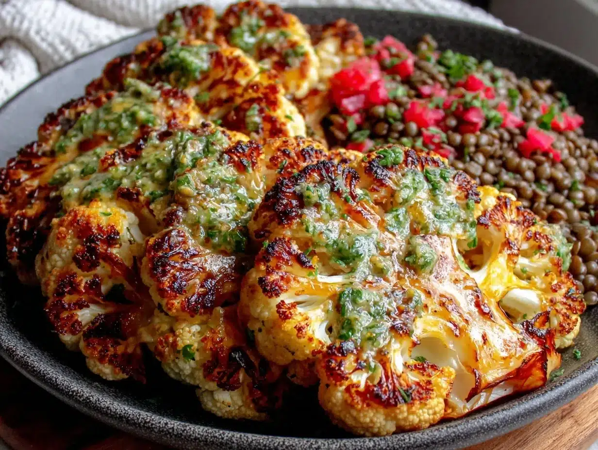 crispy roasted cauliflower steaks preparation steps