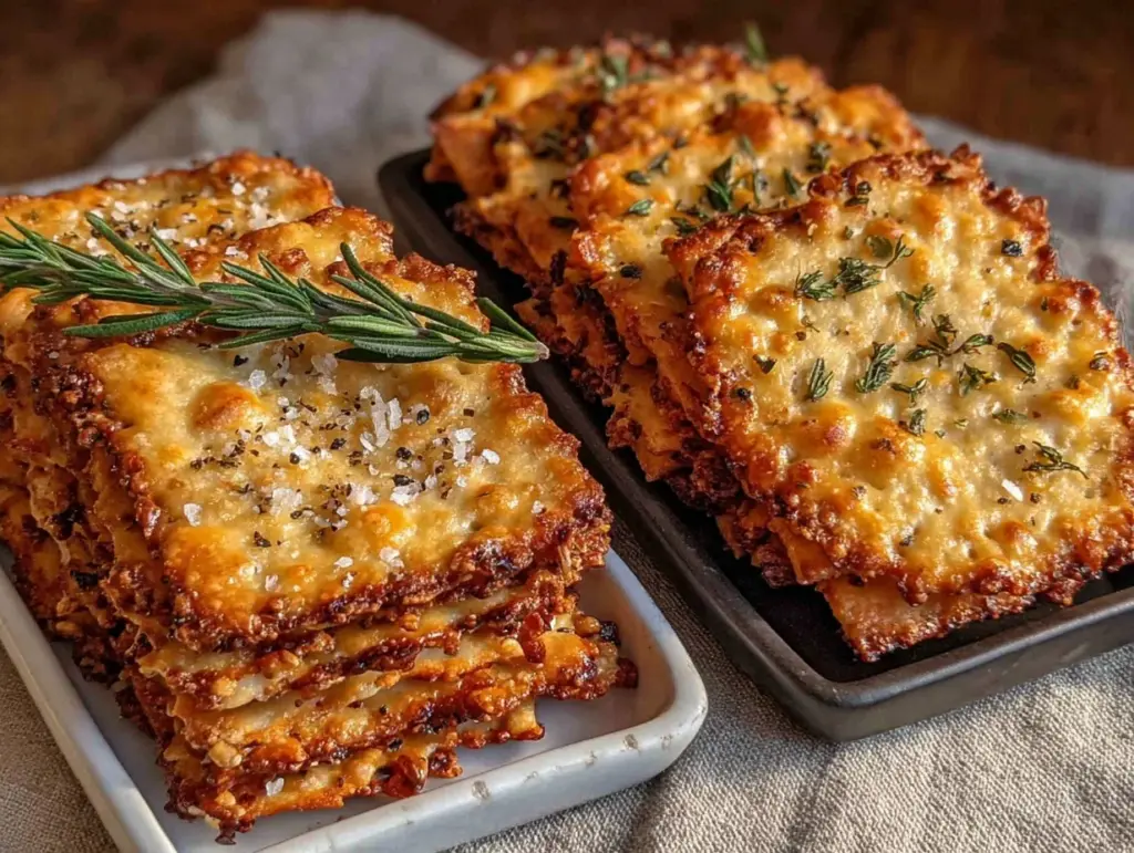 crispy sourdough discard crackers - featured image