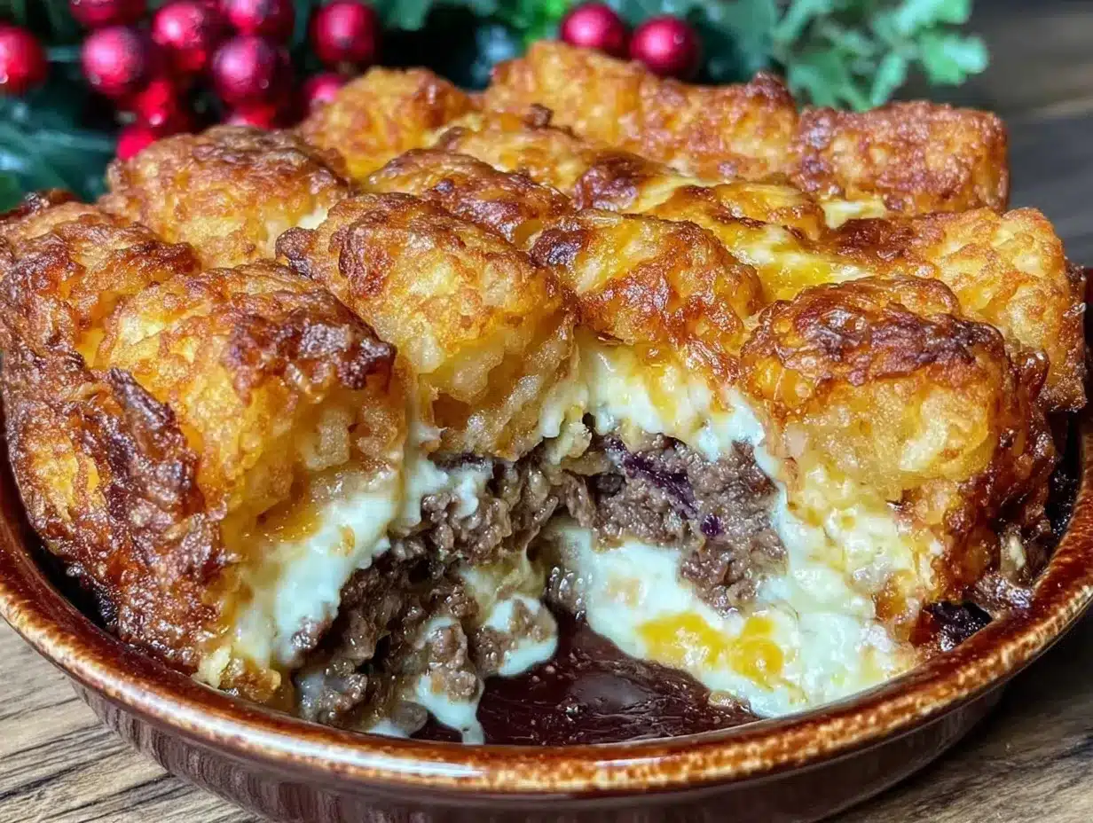 crispy tater tot casserole preparation steps