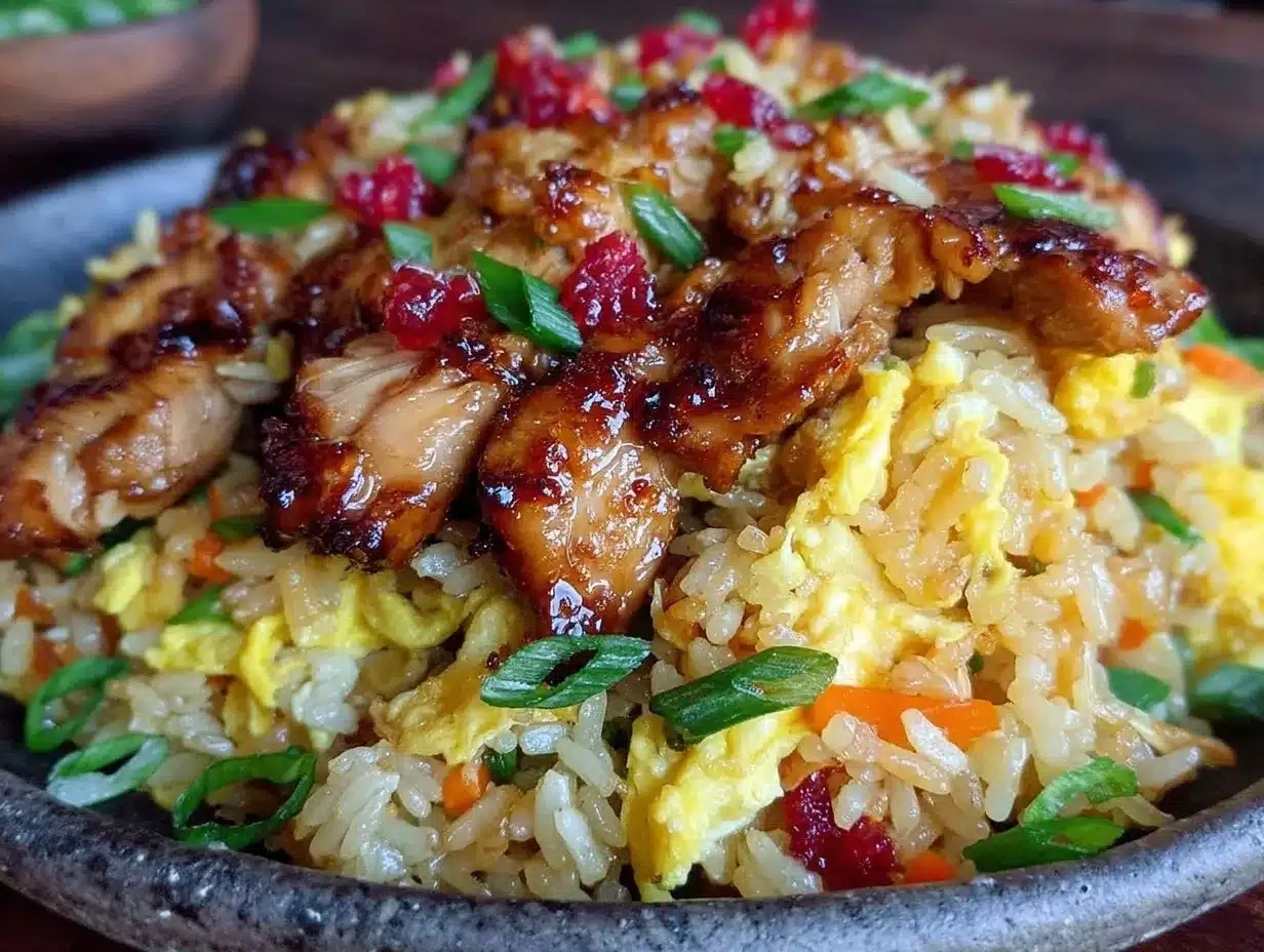 crispy teriyaki chicken fried rice preparation steps