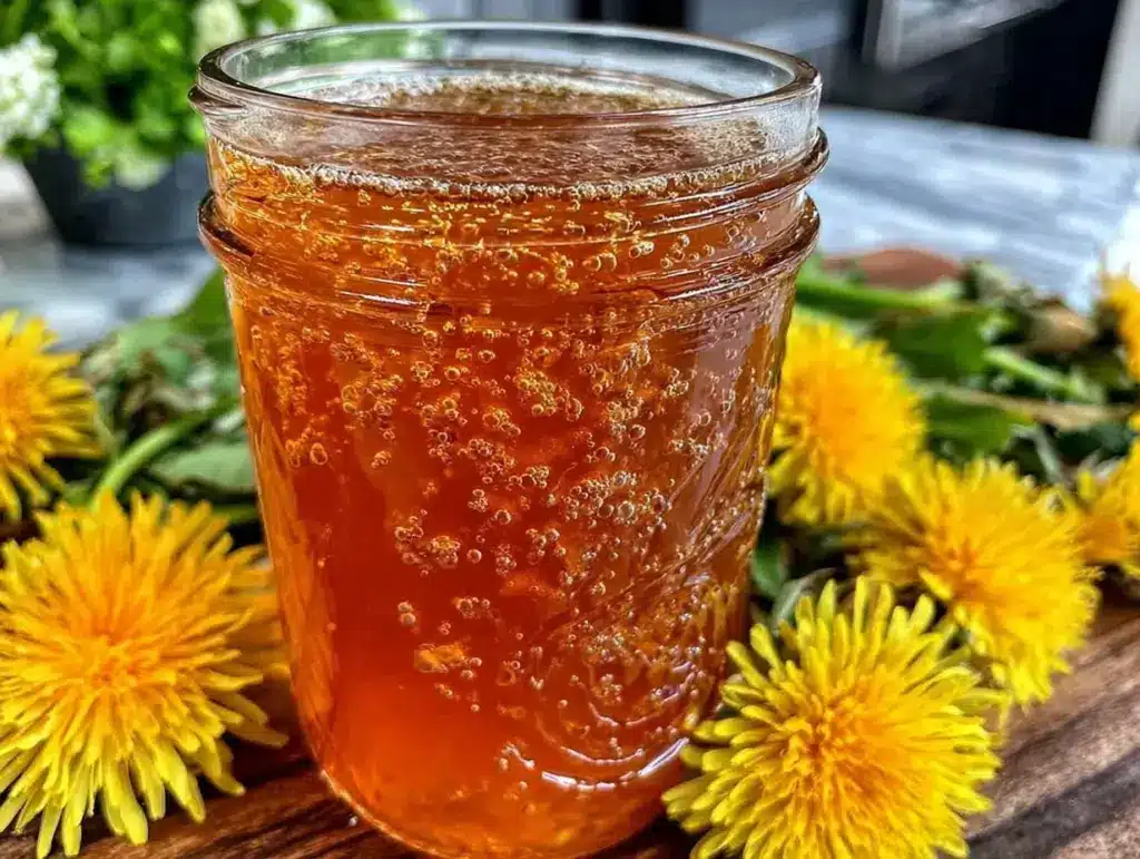 dandelion wine recipe - featured image