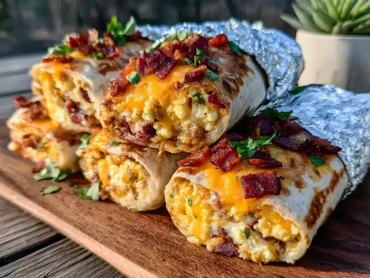 easy camping breakfast burritos preparation steps