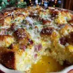 Easy Cheesy Croque Madame Casserole - featured image