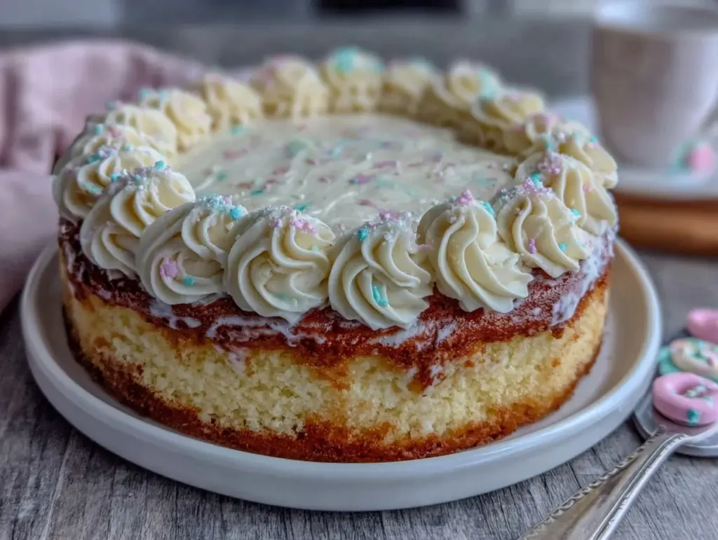 easy elegant two-layer graduation cake - featured image