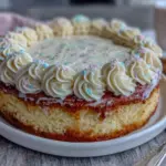 easy elegant two-layer graduation cake - featured image