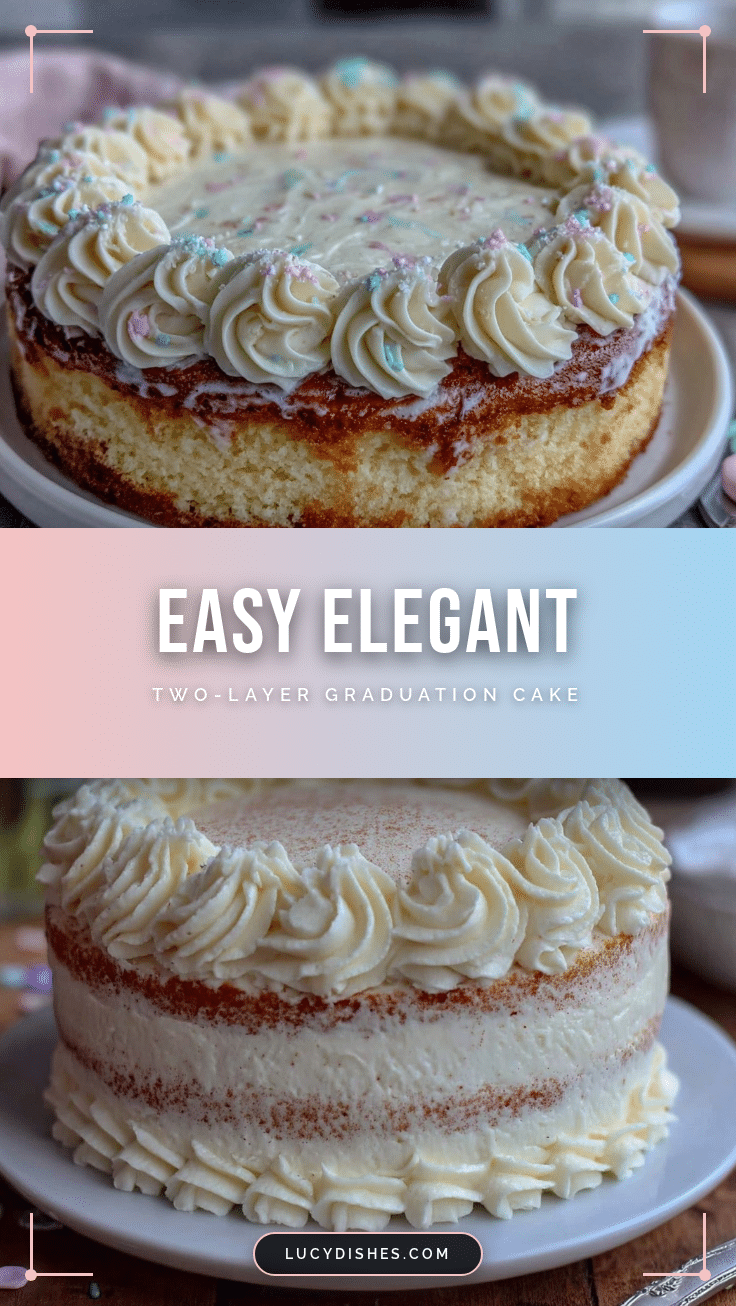 easy elegant two-layer graduation cake recipe