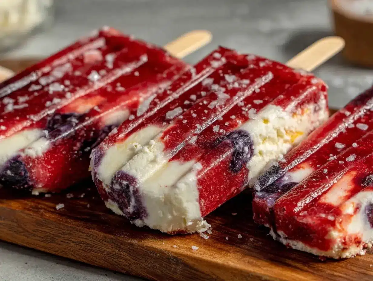 Easy Firecracker Ice Cream Bars preparation steps