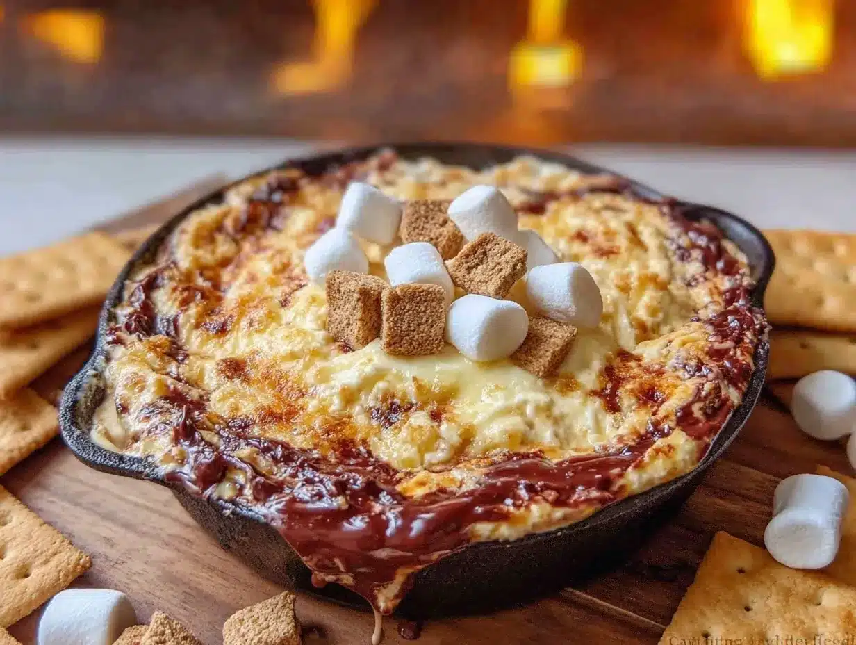 easy gooey kid-friendly s’mores dip skillet preparation steps