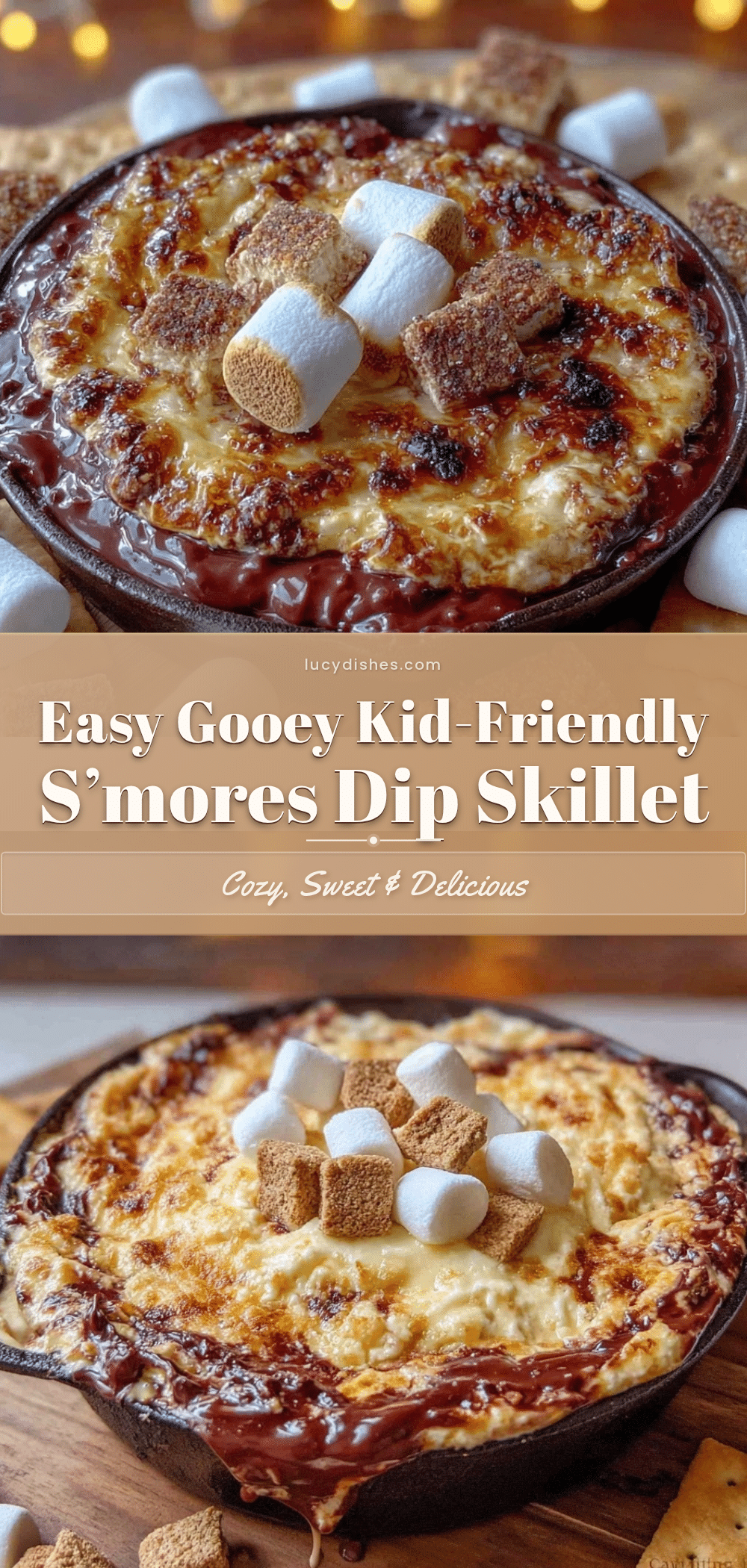 easy gooey kid-friendly s’mores dip skillet recipe