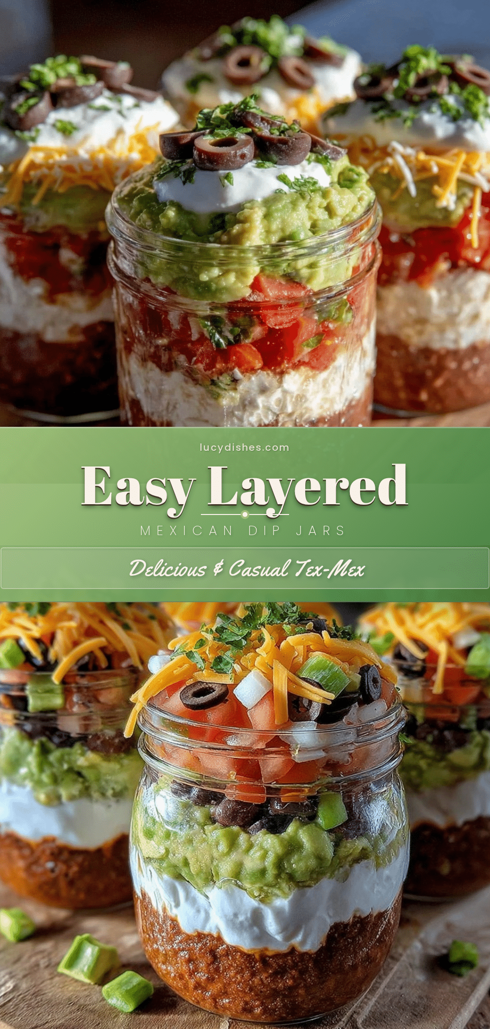 easy mexican seven-layer dip jars recipe