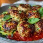 easy sheet pan turkey meatballs - featured image