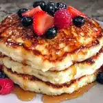 fluffy cottage cheese pancakes - featured image