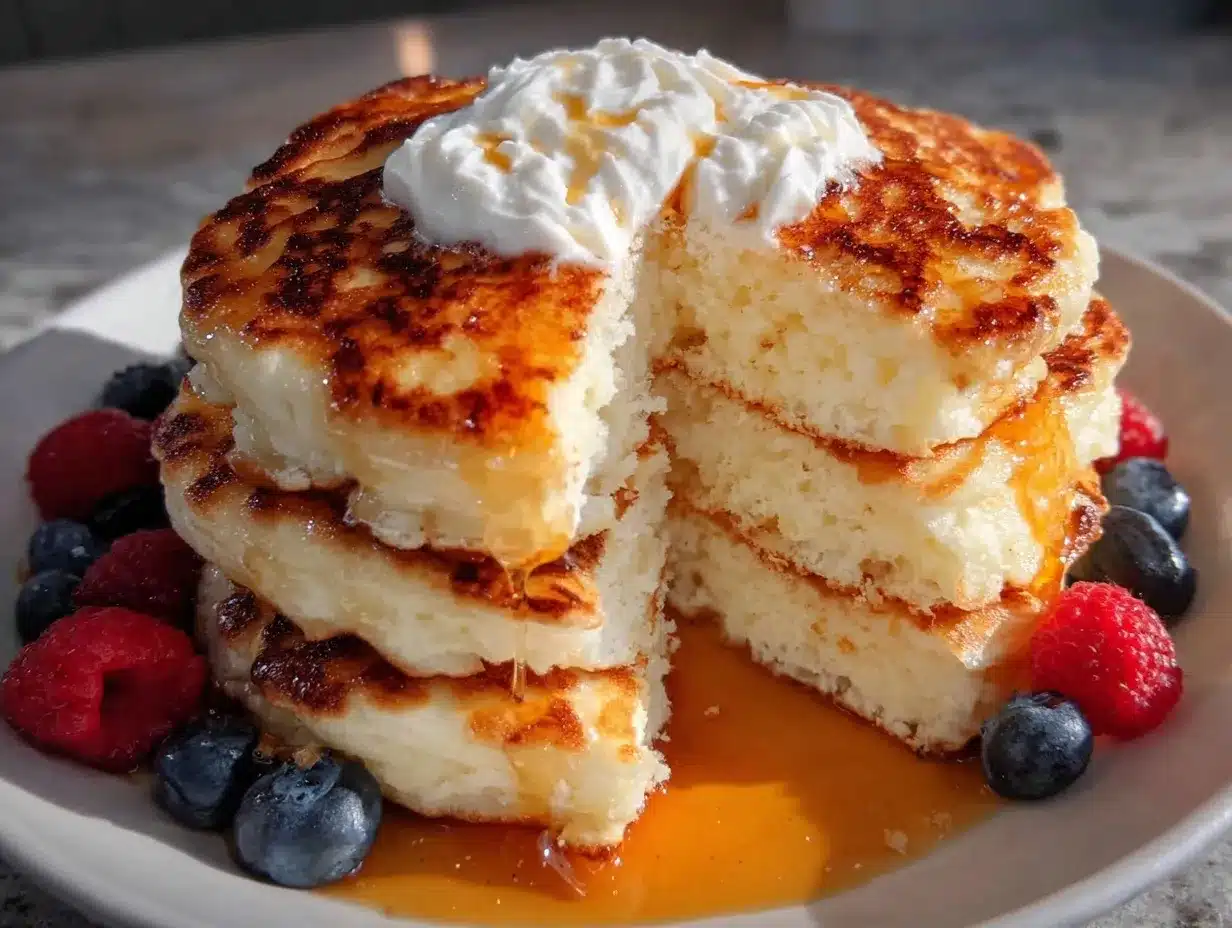 fluffy greek yogurt protein pancakes preparation steps