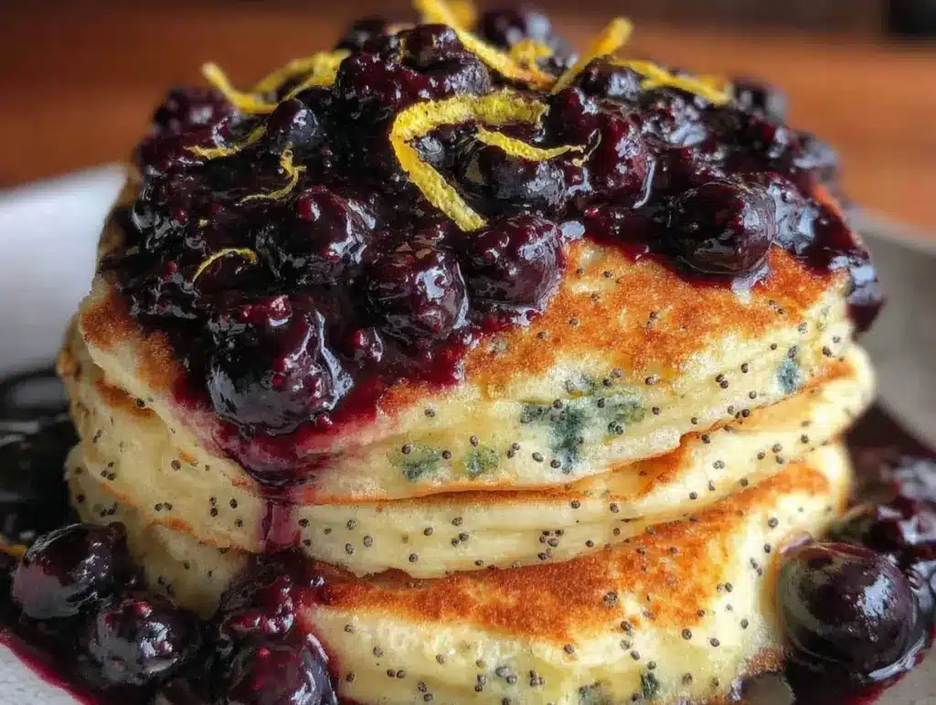 fluffy lemon poppy seed waffles - featured image