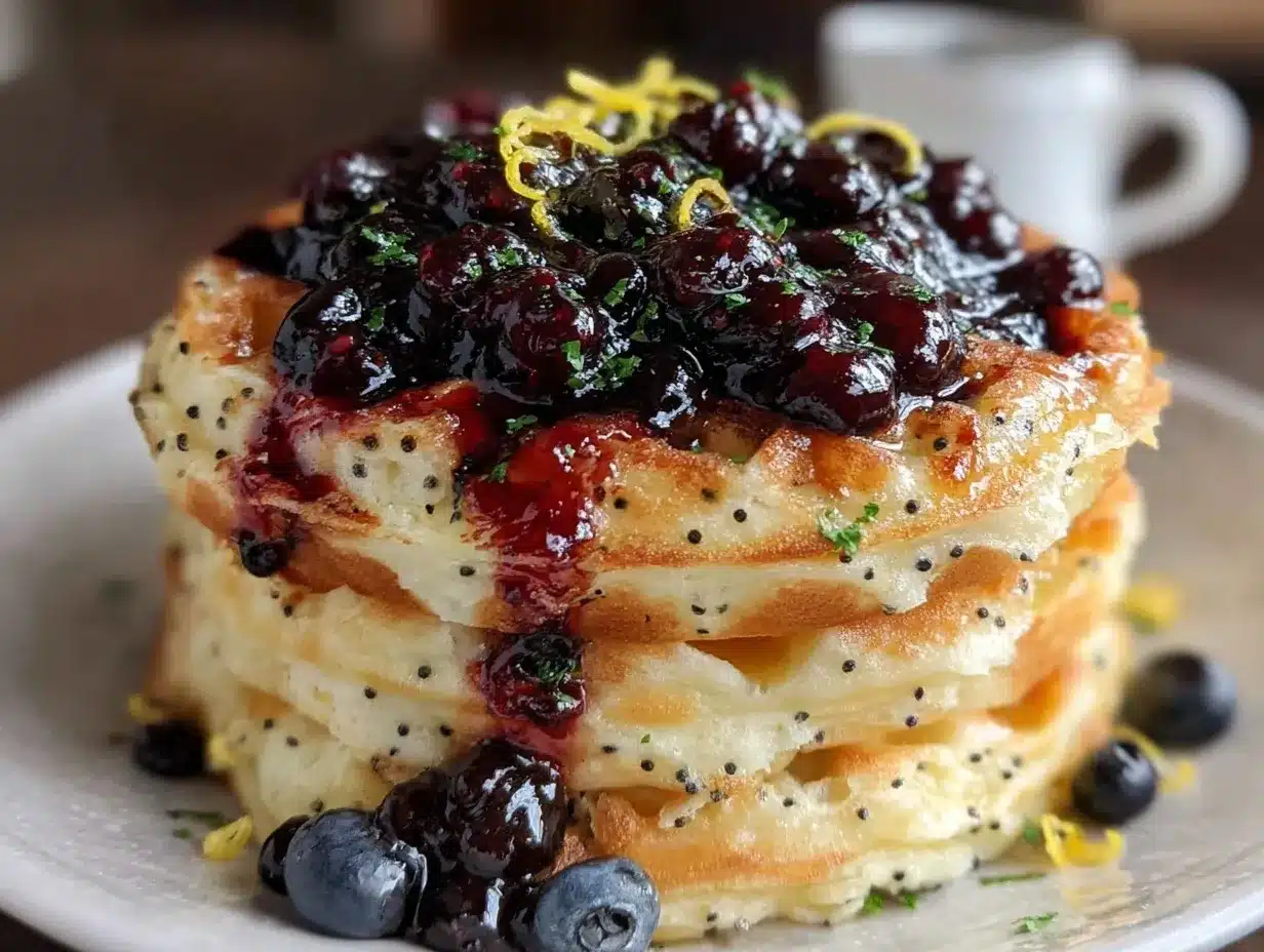 fluffy lemon poppy seed waffles preparation steps