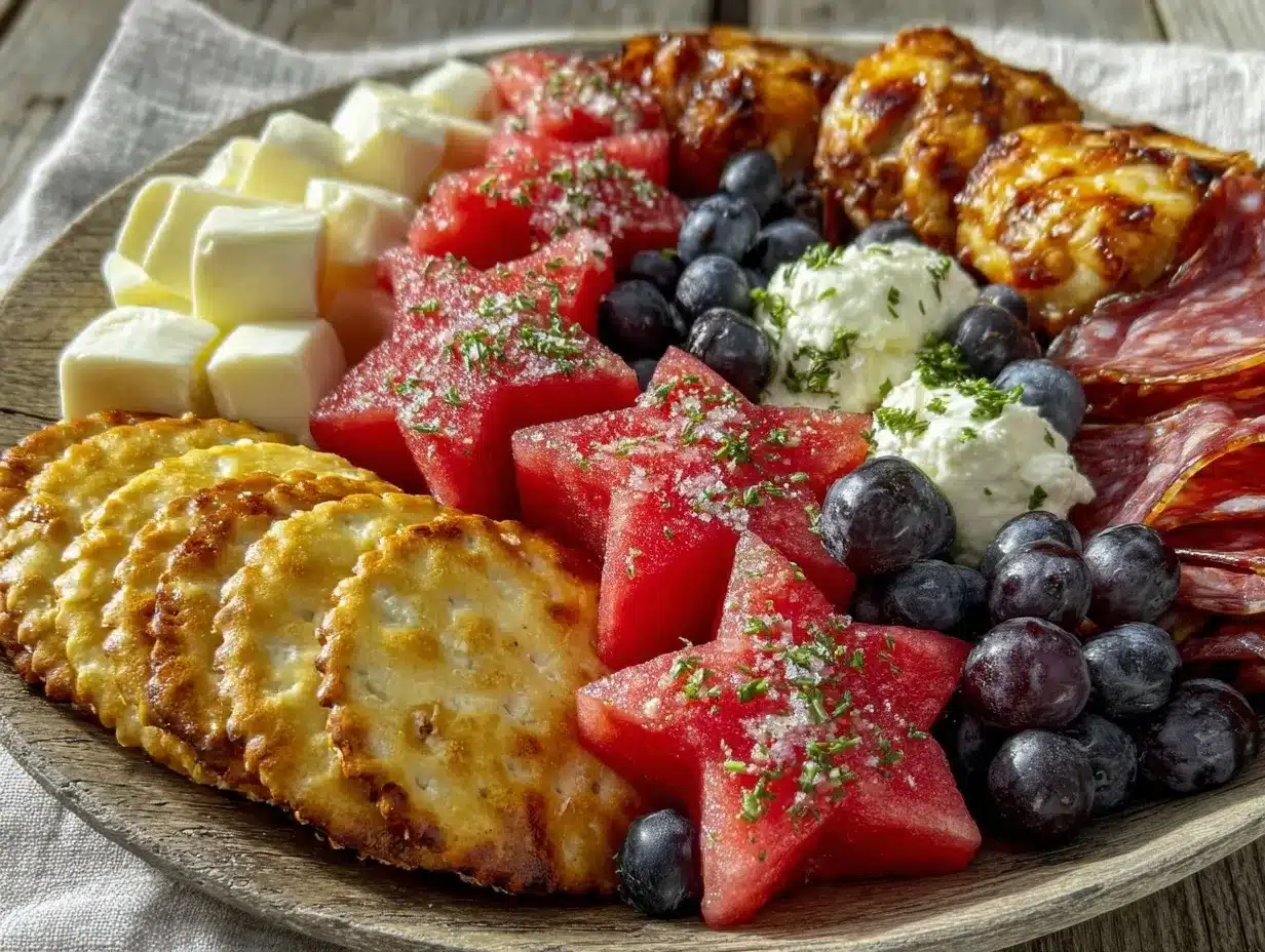 fourth of july charcuterie board preparation steps