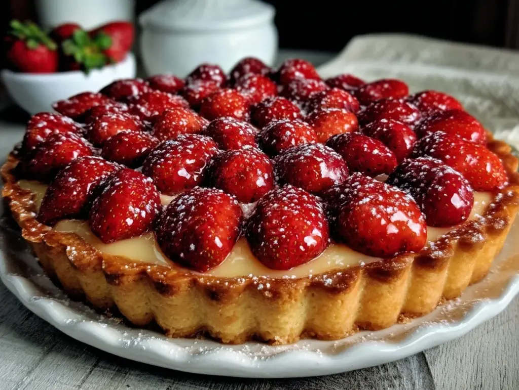 French strawberry tart - featured image