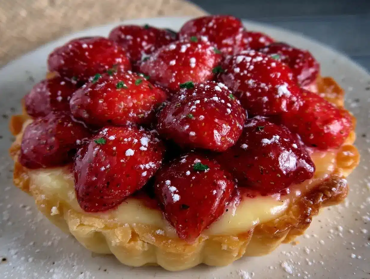 French strawberry tart preparation steps