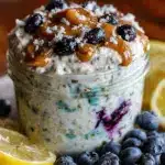 fresh blueberry lemon overnight oats - featured image