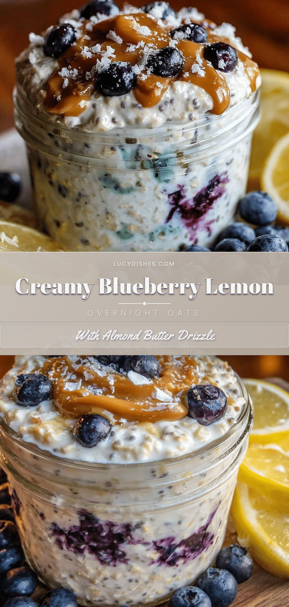 fresh blueberry lemon overnight oats recipe