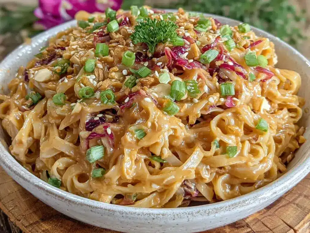 fresh cold sesame noodle salad - featured image