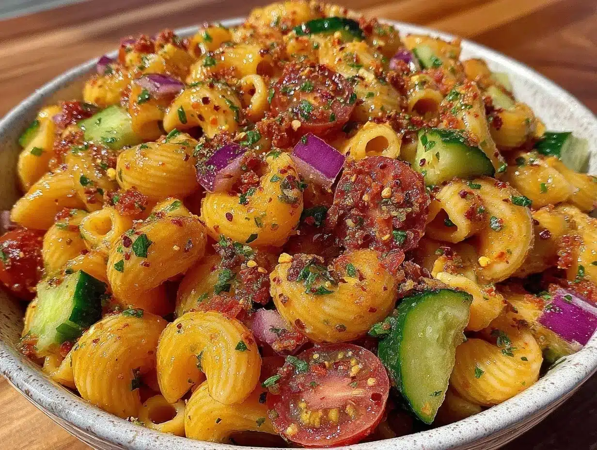 fresh elbow pasta salad preparation steps