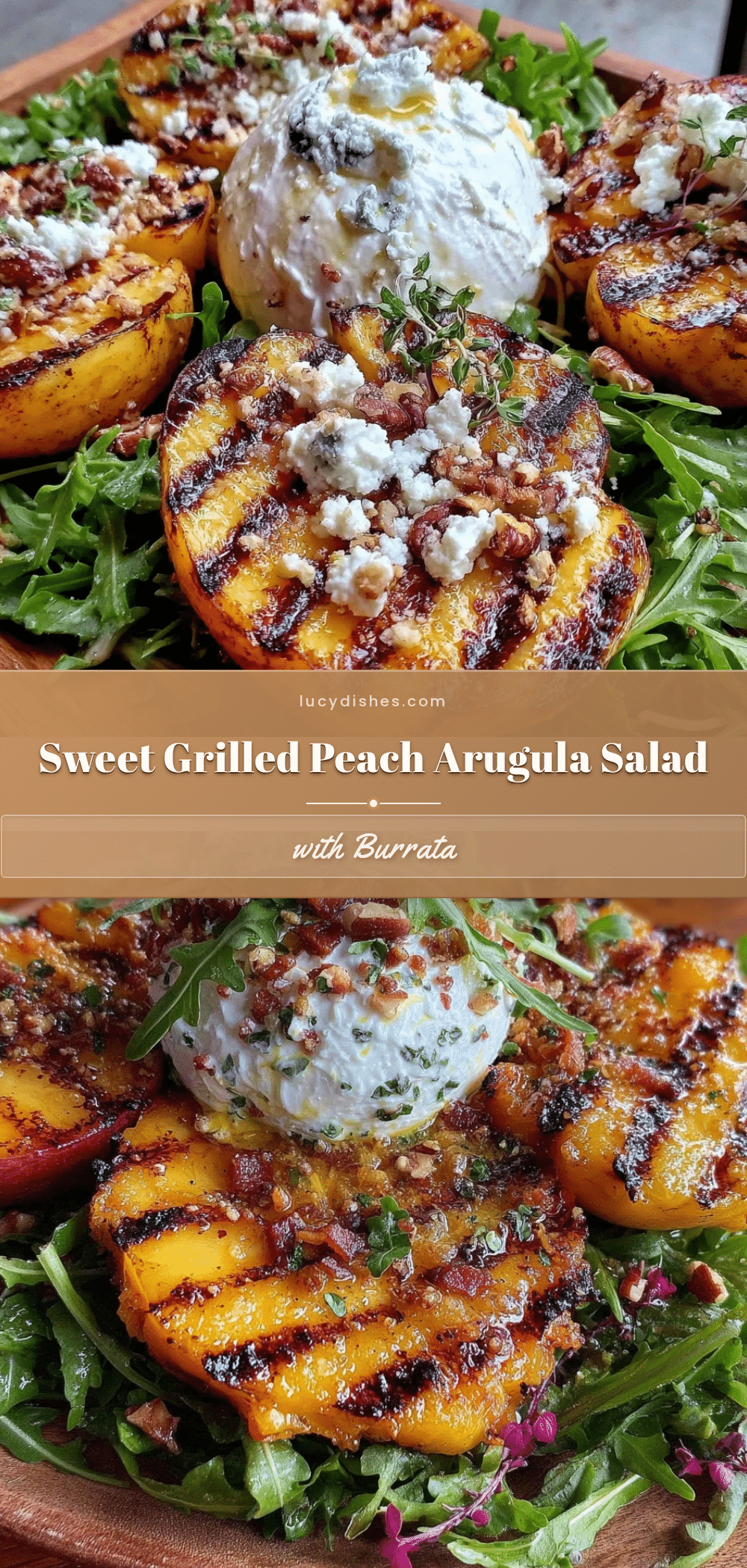 fresh grilled peach and arugula salad recipe