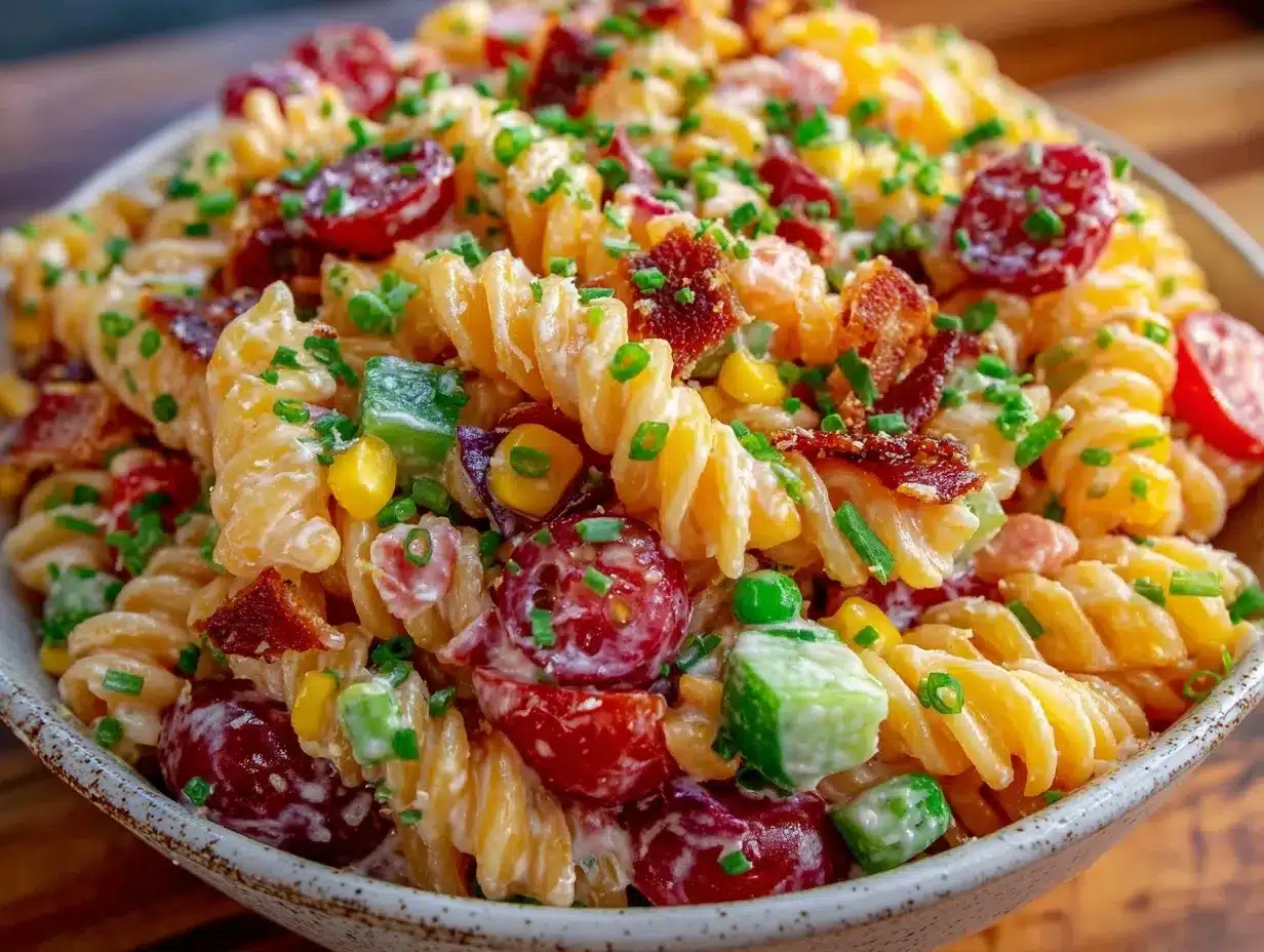 fresh kid-friendly rainbow pasta salad preparation steps